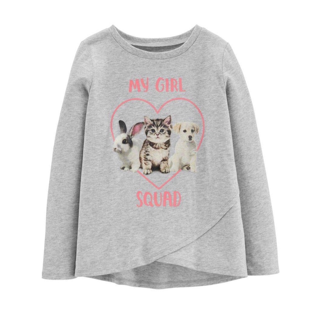 Carter’s Fluffy Friends Criss-Front Cotton Tee